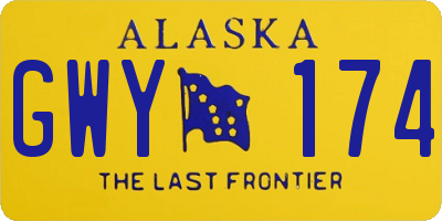 AK license plate GWY174