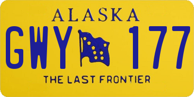 AK license plate GWY177