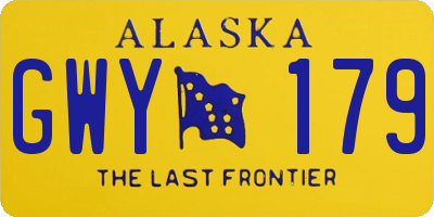 AK license plate GWY179