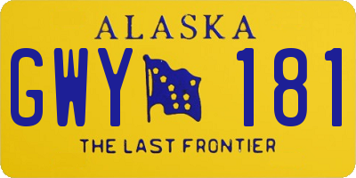 AK license plate GWY181