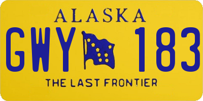 AK license plate GWY183