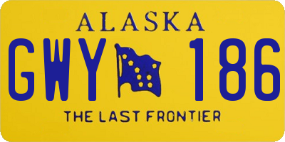 AK license plate GWY186