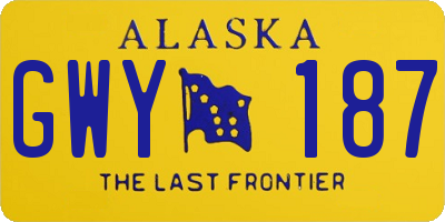 AK license plate GWY187