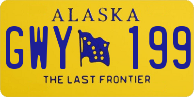 AK license plate GWY199