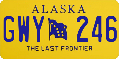 AK license plate GWY246