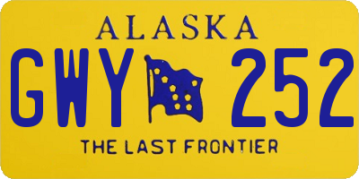 AK license plate GWY252