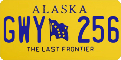 AK license plate GWY256