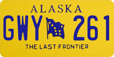 AK license plate GWY261