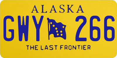AK license plate GWY266