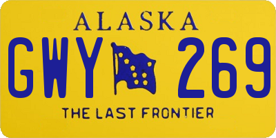 AK license plate GWY269