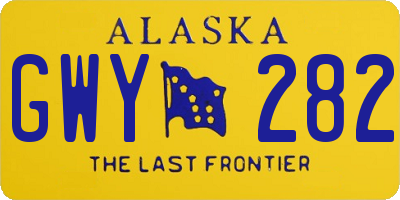 AK license plate GWY282