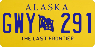 AK license plate GWY291