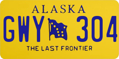 AK license plate GWY304