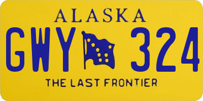 AK license plate GWY324