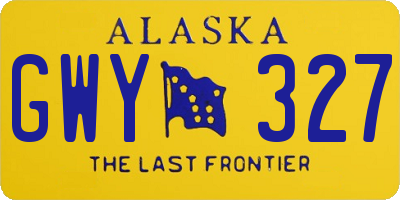 AK license plate GWY327