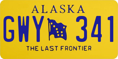 AK license plate GWY341