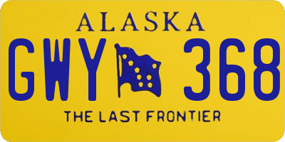 AK license plate GWY368