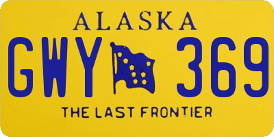 AK license plate GWY369