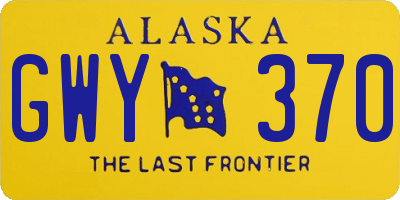 AK license plate GWY370