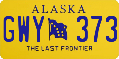AK license plate GWY373