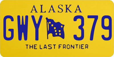 AK license plate GWY379
