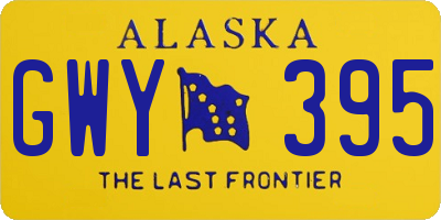 AK license plate GWY395