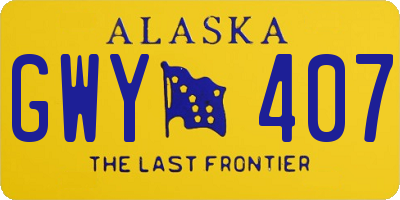 AK license plate GWY407