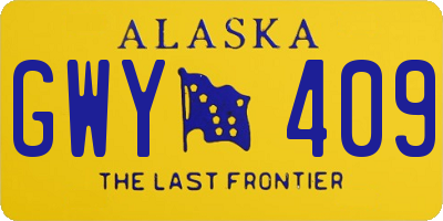 AK license plate GWY409