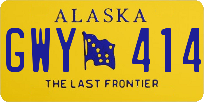 AK license plate GWY414