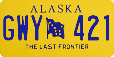 AK license plate GWY421