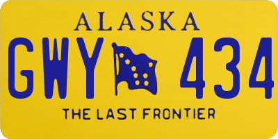 AK license plate GWY434