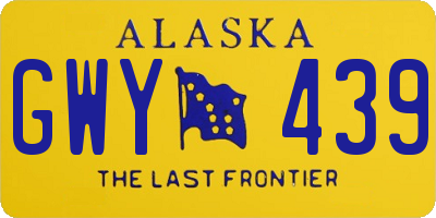 AK license plate GWY439