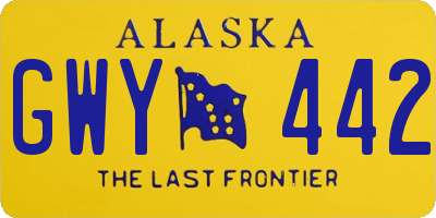 AK license plate GWY442