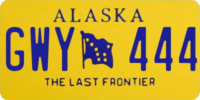 AK license plate GWY444