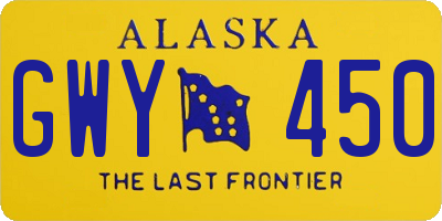 AK license plate GWY450