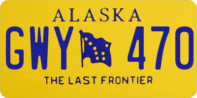 AK license plate GWY470