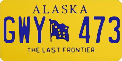 AK license plate GWY473