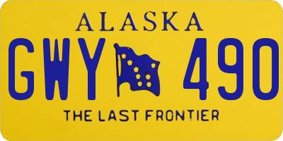 AK license plate GWY490
