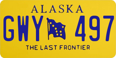AK license plate GWY497