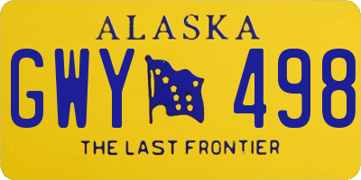 AK license plate GWY498