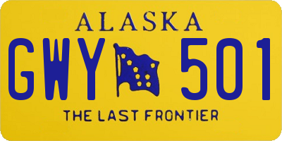 AK license plate GWY501