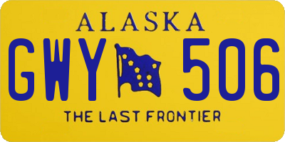 AK license plate GWY506