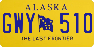 AK license plate GWY510