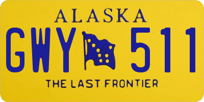 AK license plate GWY511