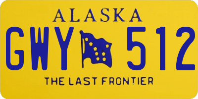 AK license plate GWY512