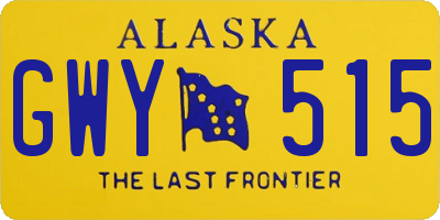 AK license plate GWY515