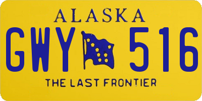 AK license plate GWY516