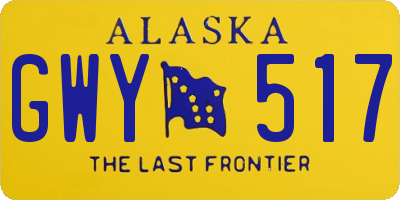 AK license plate GWY517