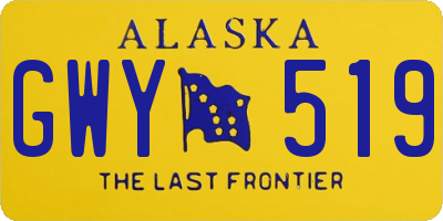 AK license plate GWY519