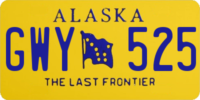 AK license plate GWY525